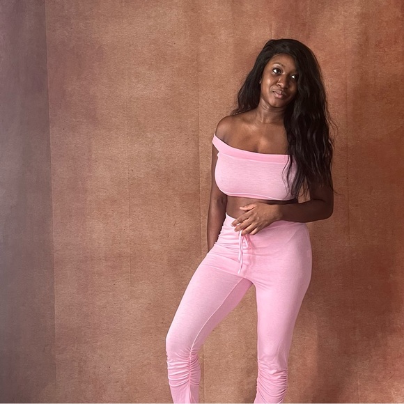 Light pink pants set size M NWOT - Picture 3 of 8